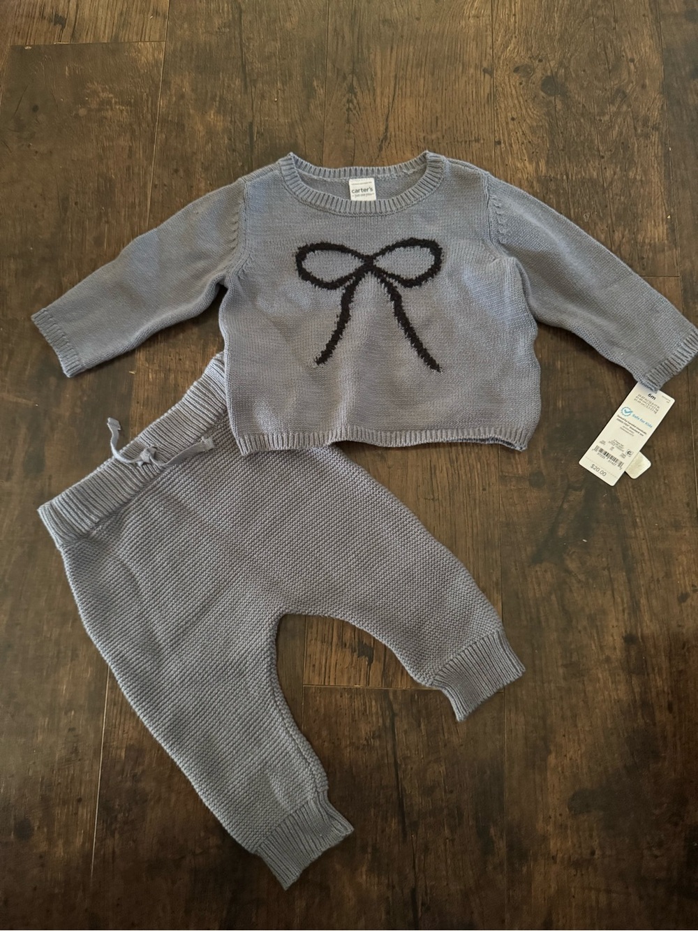 Carter's Slate Gray Knit Sweater and Pants Set - Picture 1 of 2
